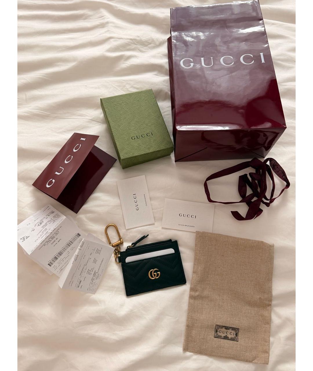 GUCCI Черный кожаный кардхолдер, фото 5