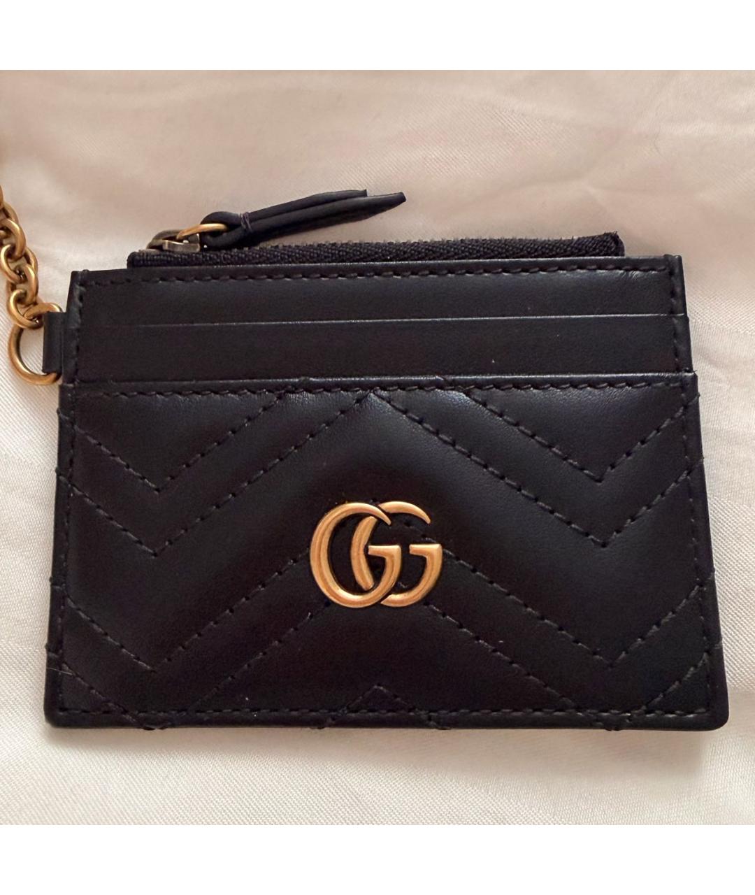 GUCCI Черный кожаный кардхолдер, фото 4