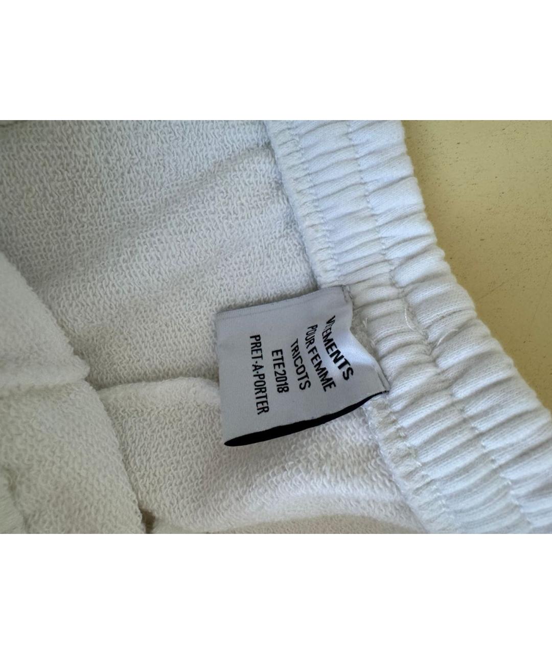 VETEMENTS Белые спортивные брюки и шорты, фото 3