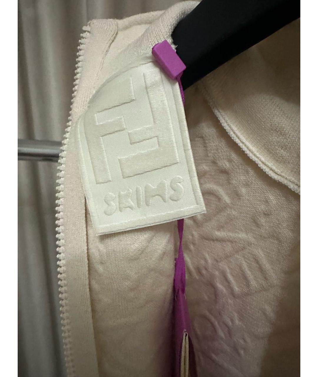 FENDI Белое вискозное повседневное платье, фото 7