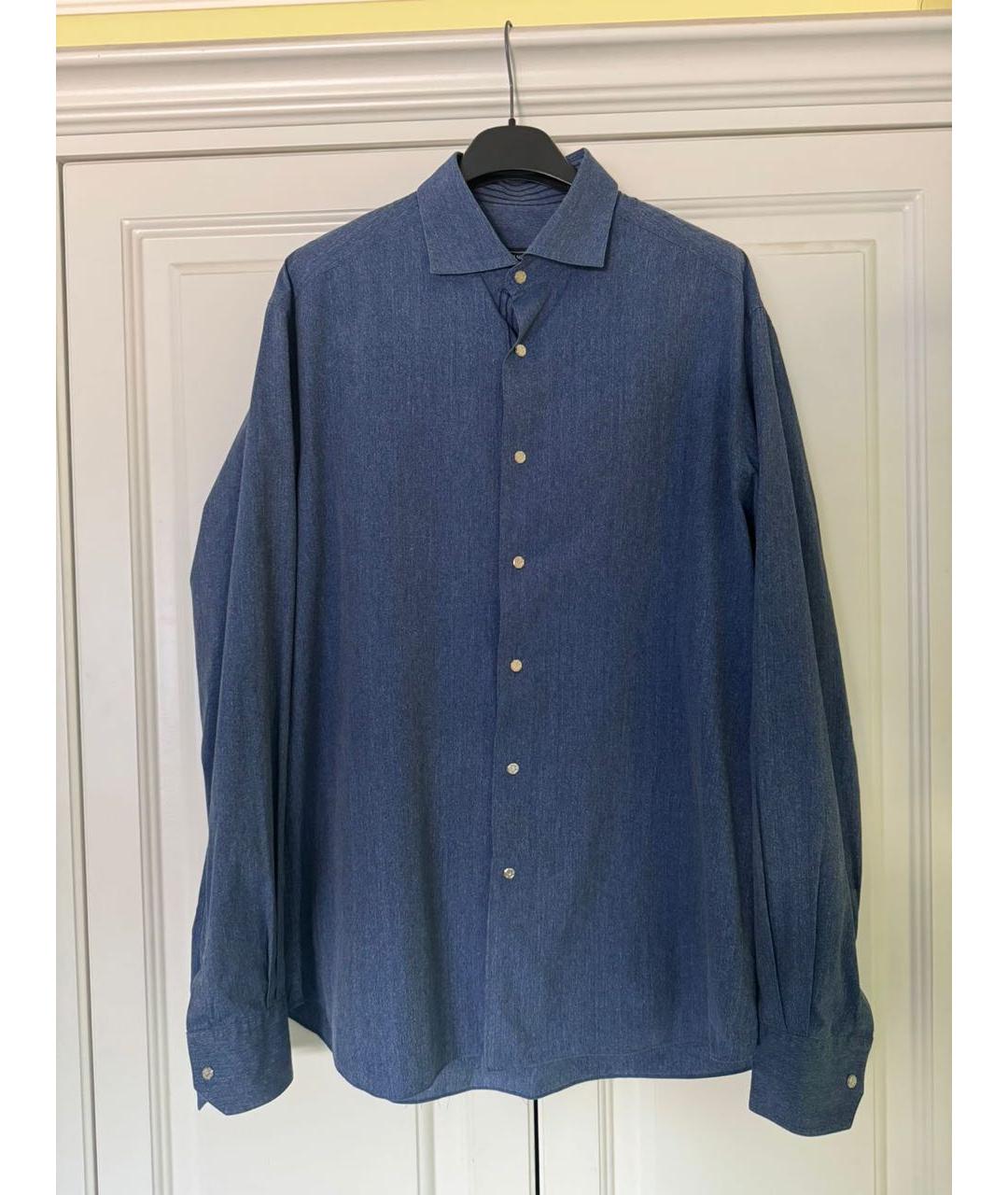 STEFANO RICCI Синяя кэжуал рубашка, фото 9