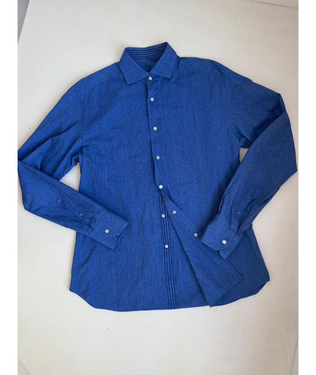 STEFANO RICCI Синяя кэжуал рубашка, фото 5