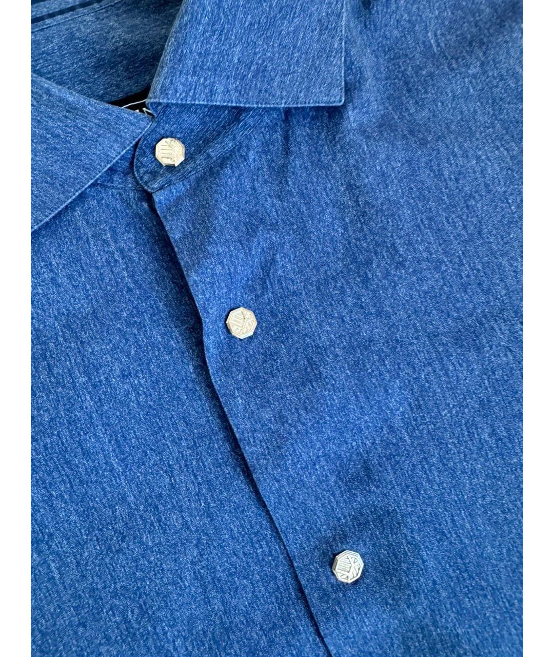 STEFANO RICCI Синяя кэжуал рубашка, фото 6