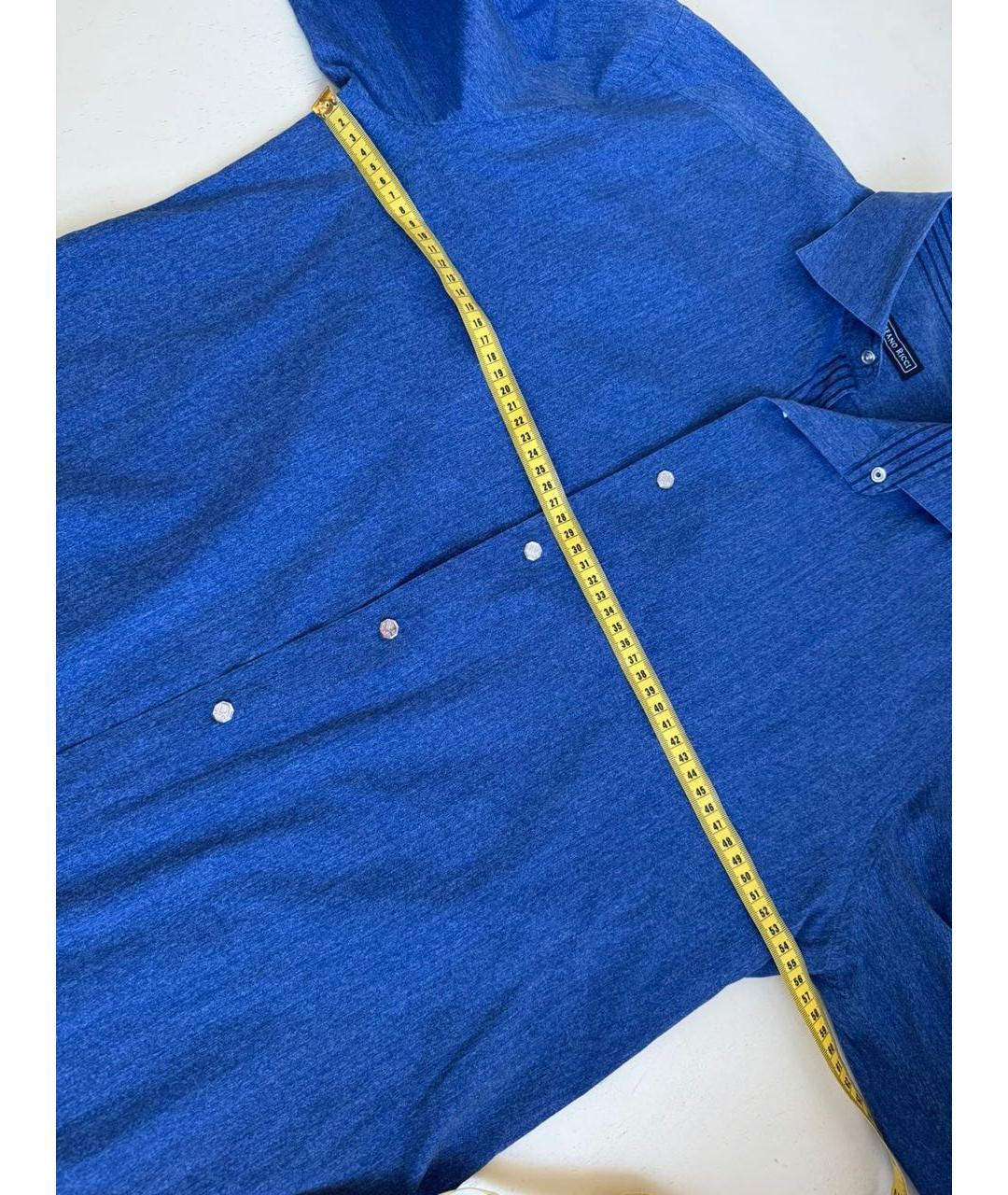 STEFANO RICCI Синяя кэжуал рубашка, фото 3