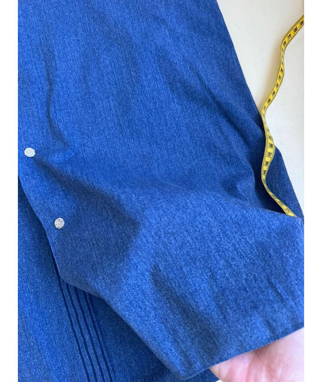 STEFANO RICCI Синяя кэжуал рубашка, фото 4