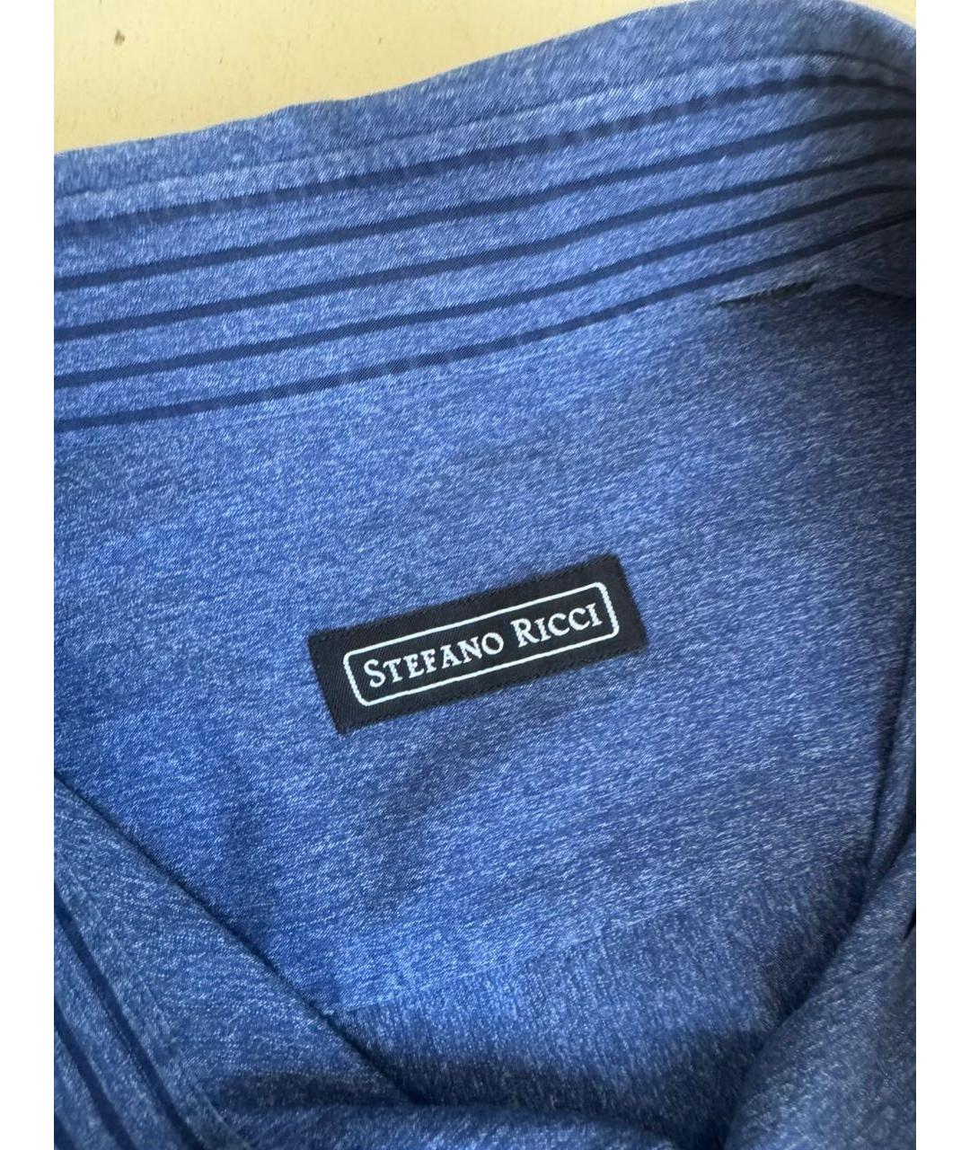 STEFANO RICCI Синяя кэжуал рубашка, фото 7