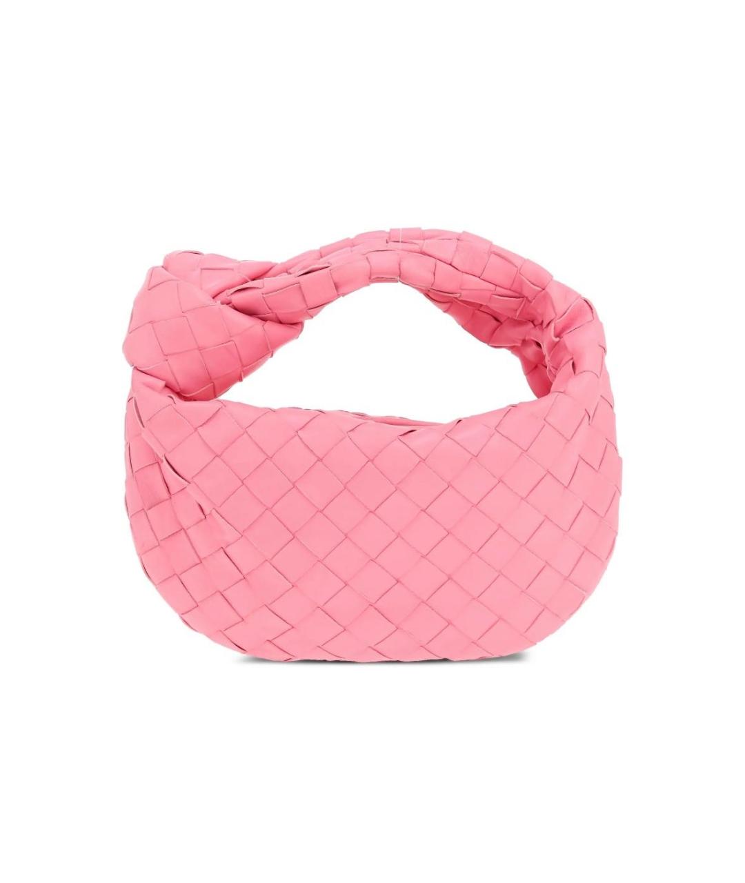 BOTTEGA VENETA Розовая кожаная сумка с короткими ручками, фото 8