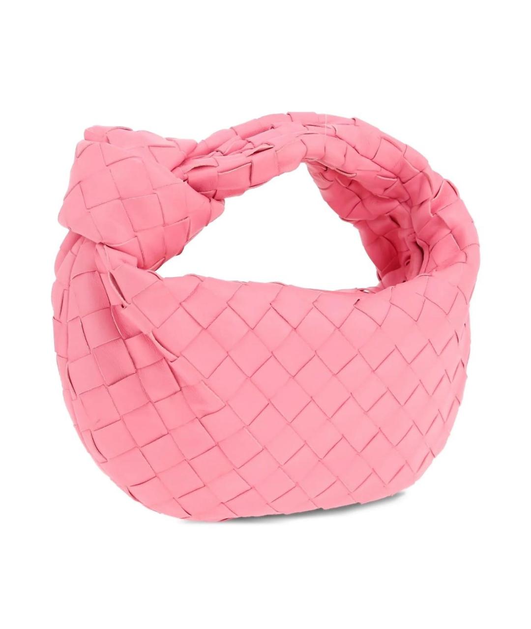 BOTTEGA VENETA Розовая кожаная сумка с короткими ручками, фото 2