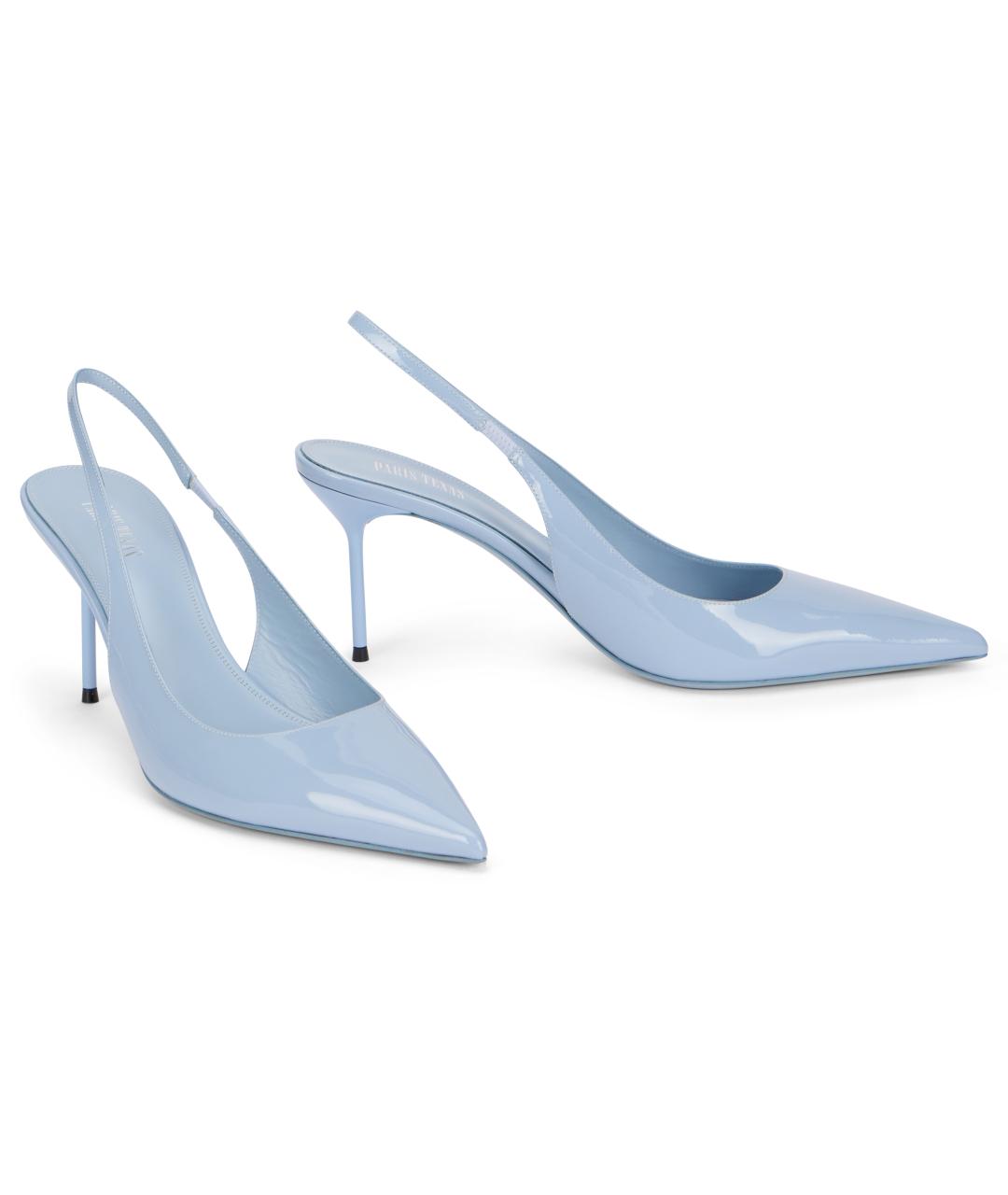 PARIS TEXAS Голубые кожаные туфли, фото 3