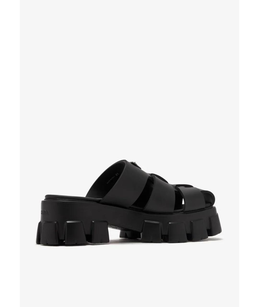 PRADA Черные сабо, фото 3