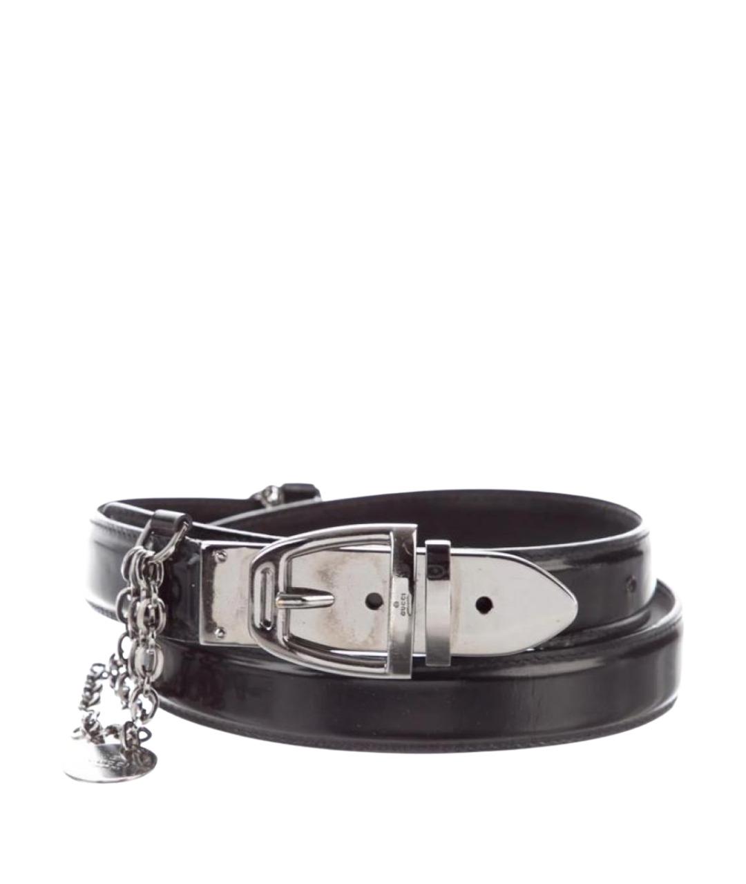 GUCCI Черный кожаный ремень, фото 1