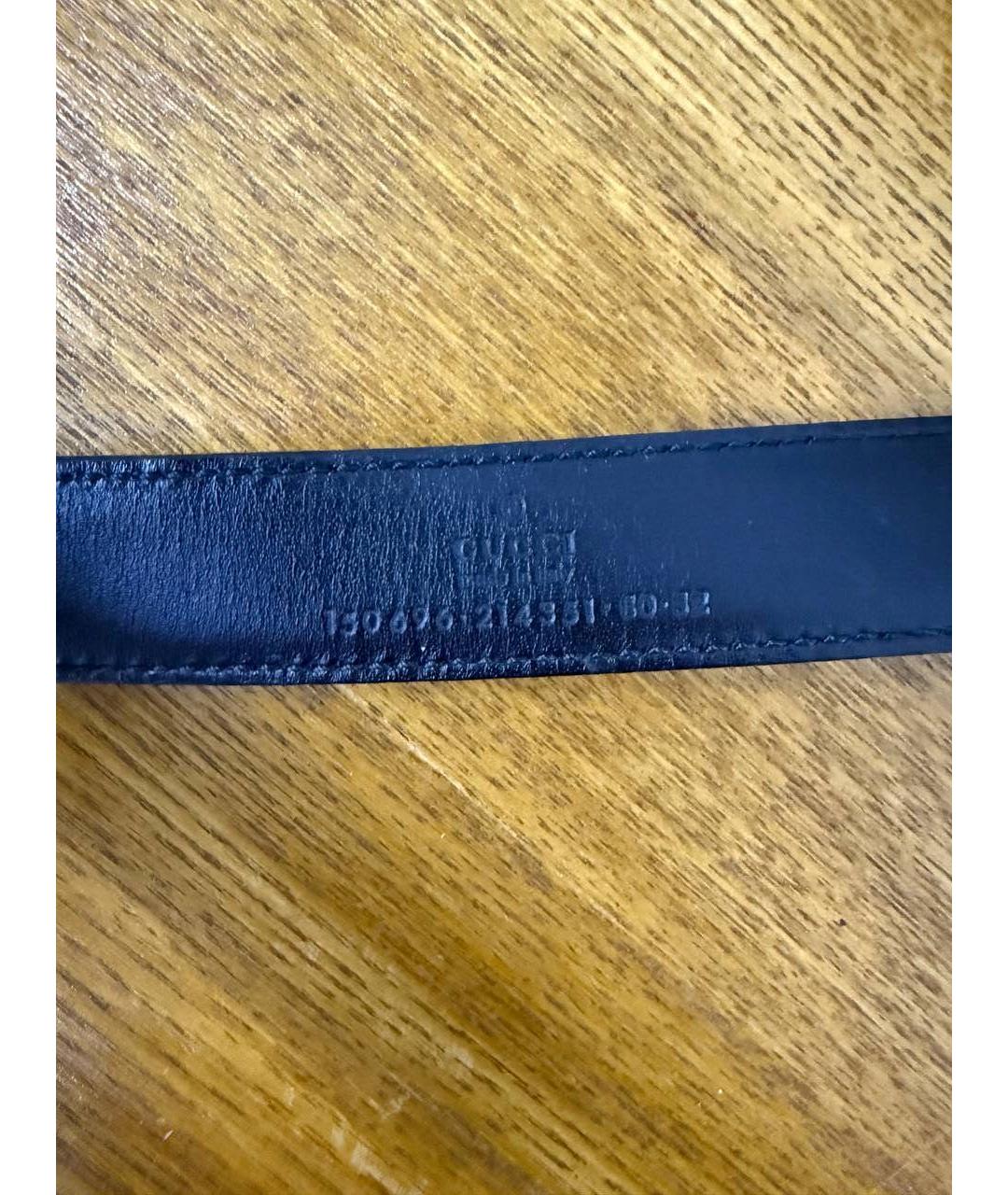 GUCCI Черный кожаный ремень, фото 7