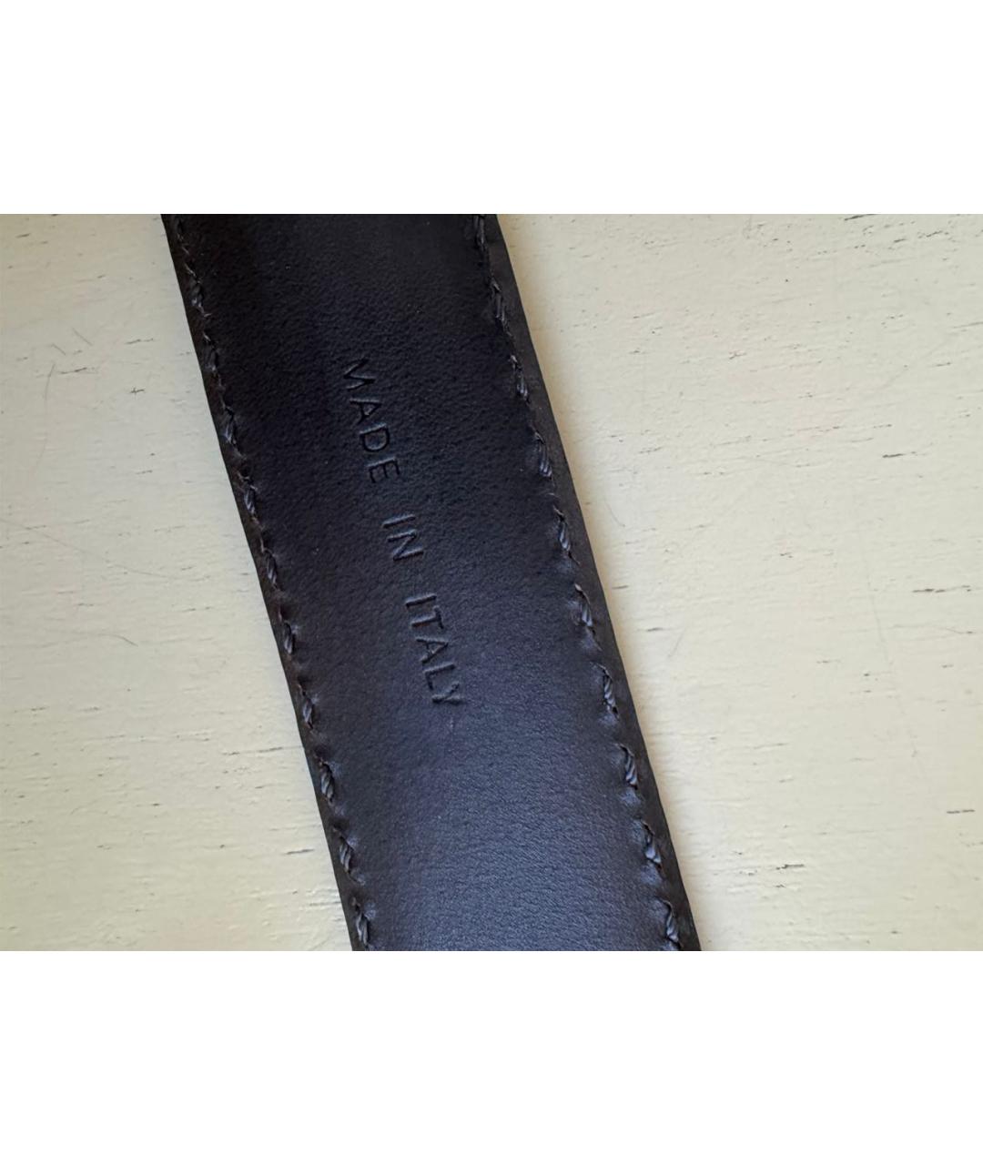 KITON Синий кожаный ремень, фото 5