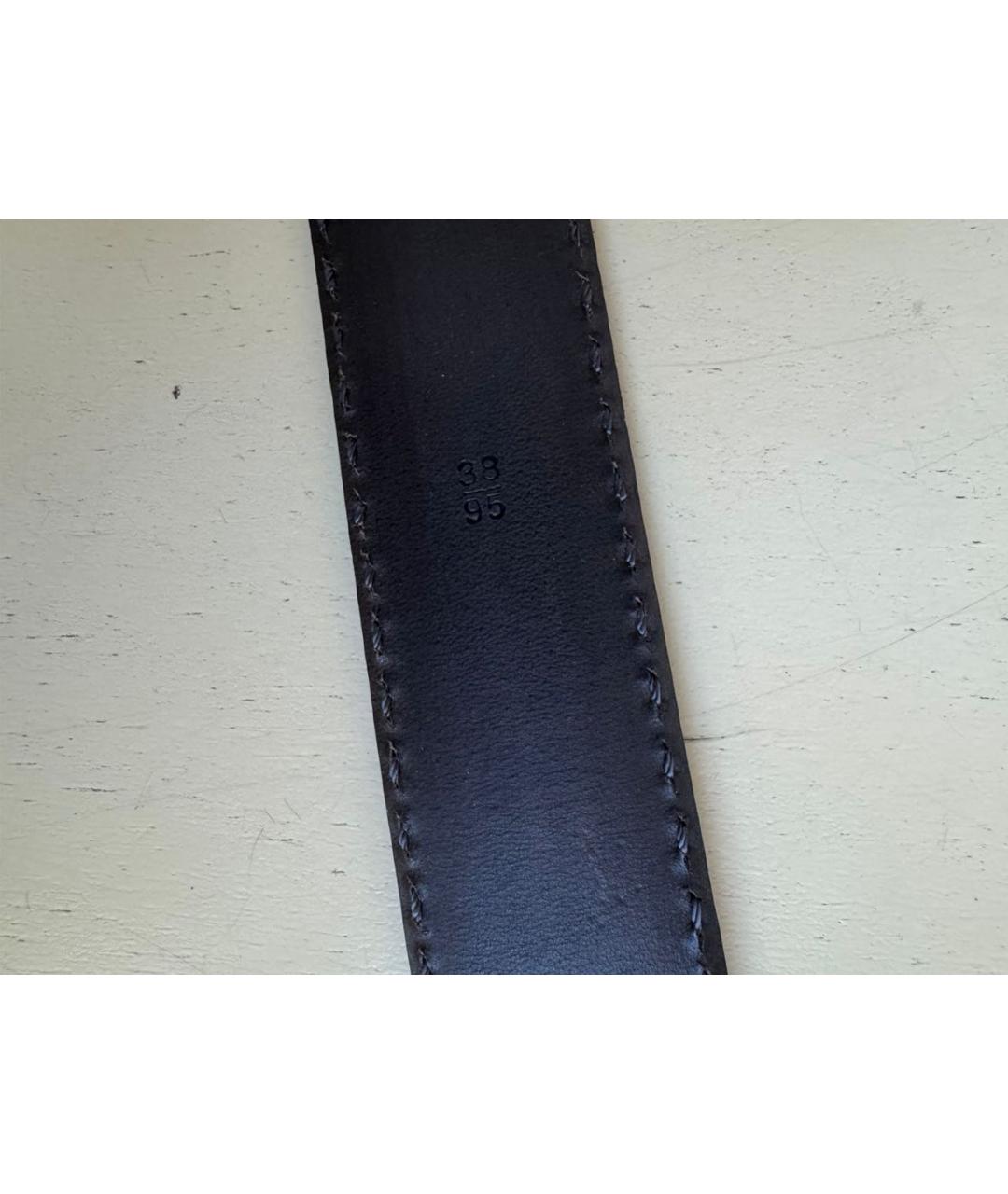 KITON Синий кожаный ремень, фото 6