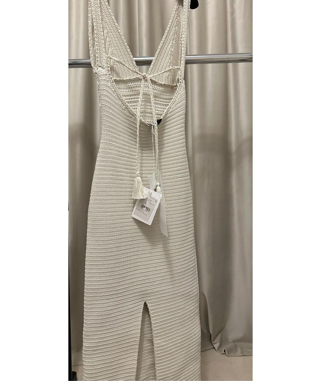 VALENTINO Белое хлопковое коктейльное платье, фото 2