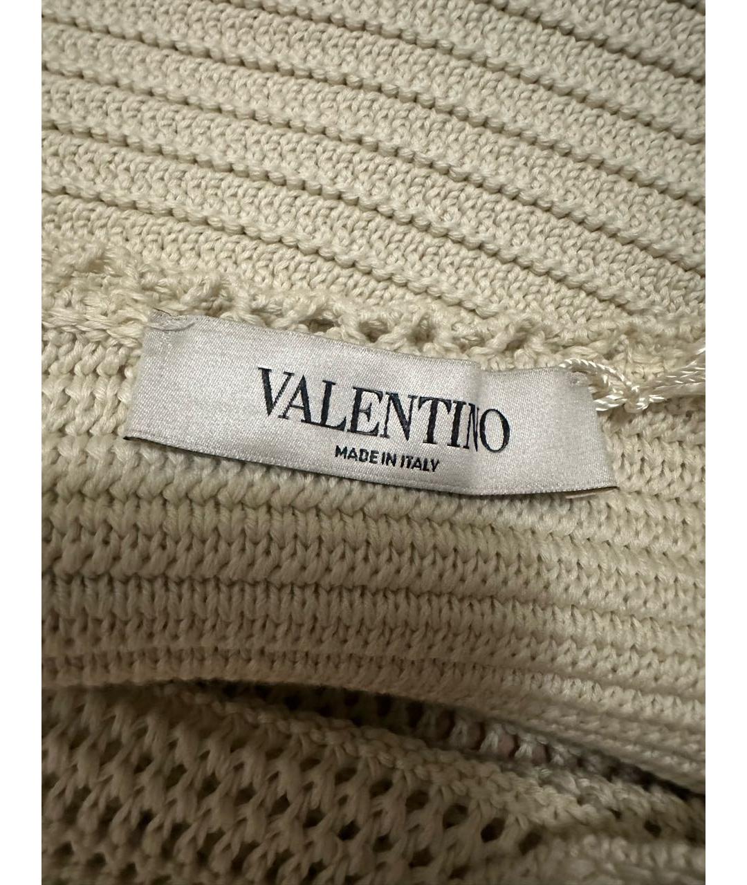 VALENTINO Белое хлопковое коктейльное платье, фото 6