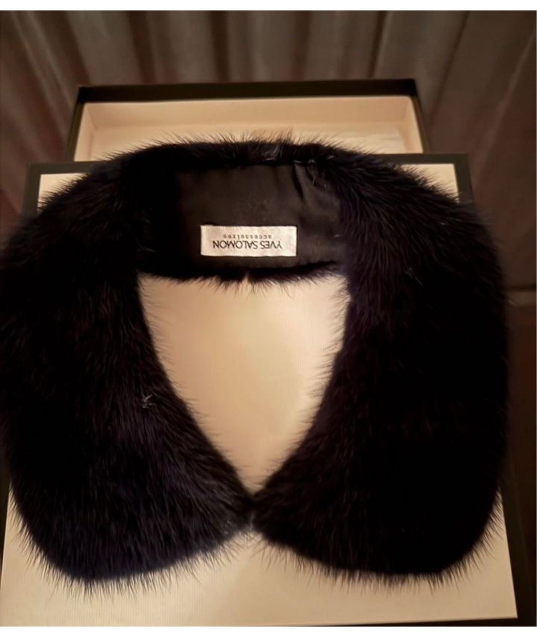 YVES SALOMON Темно-синий воротник, фото 8