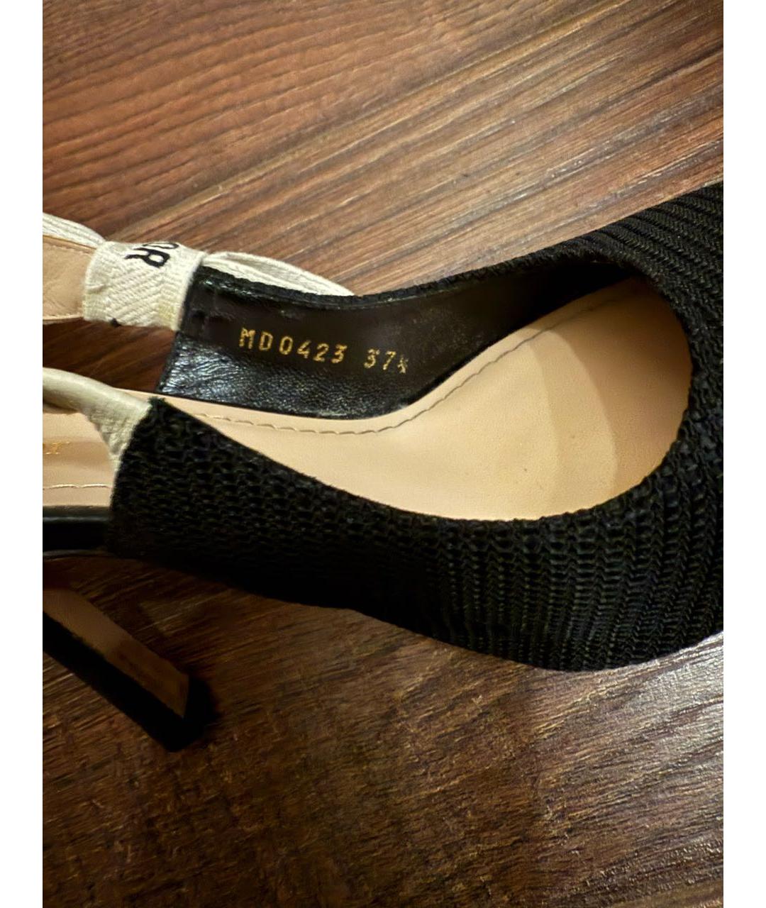 CHRISTIAN DIOR Черные текстильные туфли, фото 5