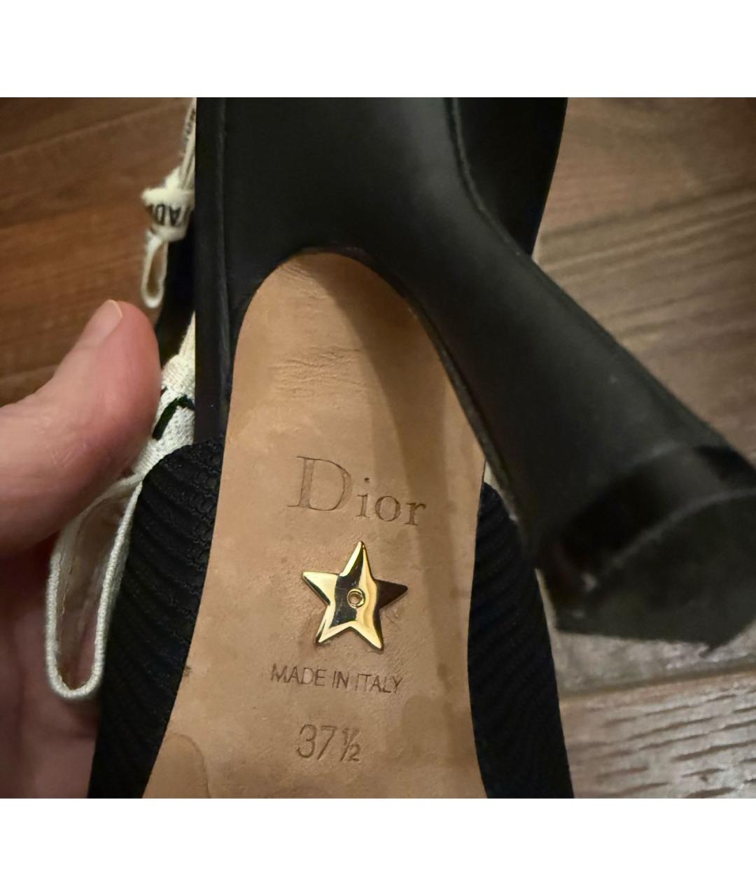 CHRISTIAN DIOR Черные текстильные туфли, фото 7