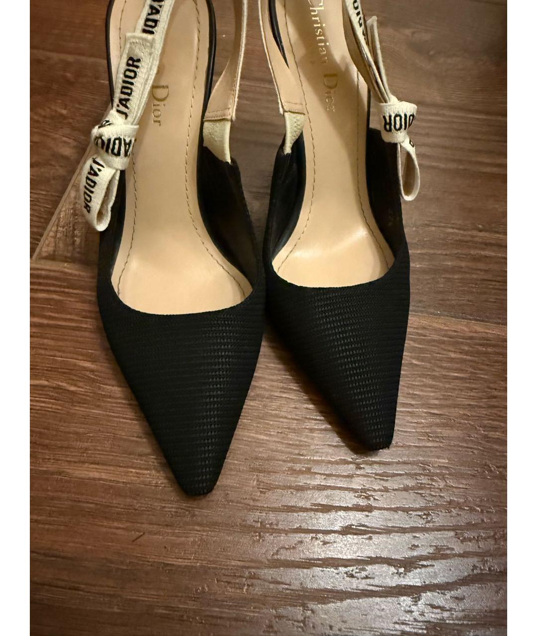 CHRISTIAN DIOR Черные текстильные туфли, фото 3