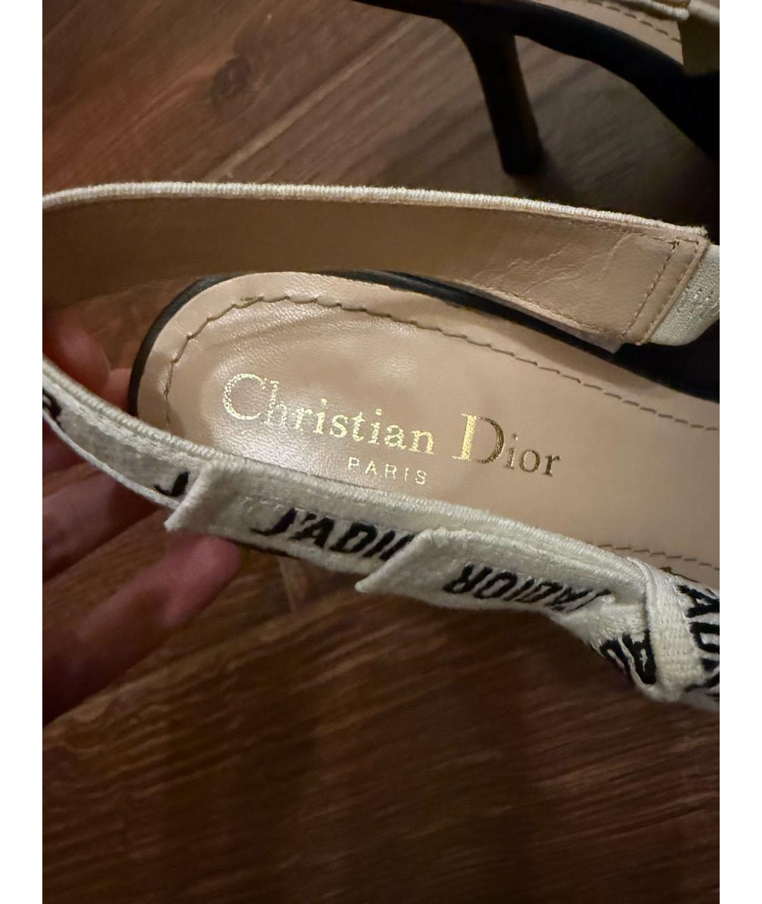 CHRISTIAN DIOR Черные текстильные туфли, фото 6