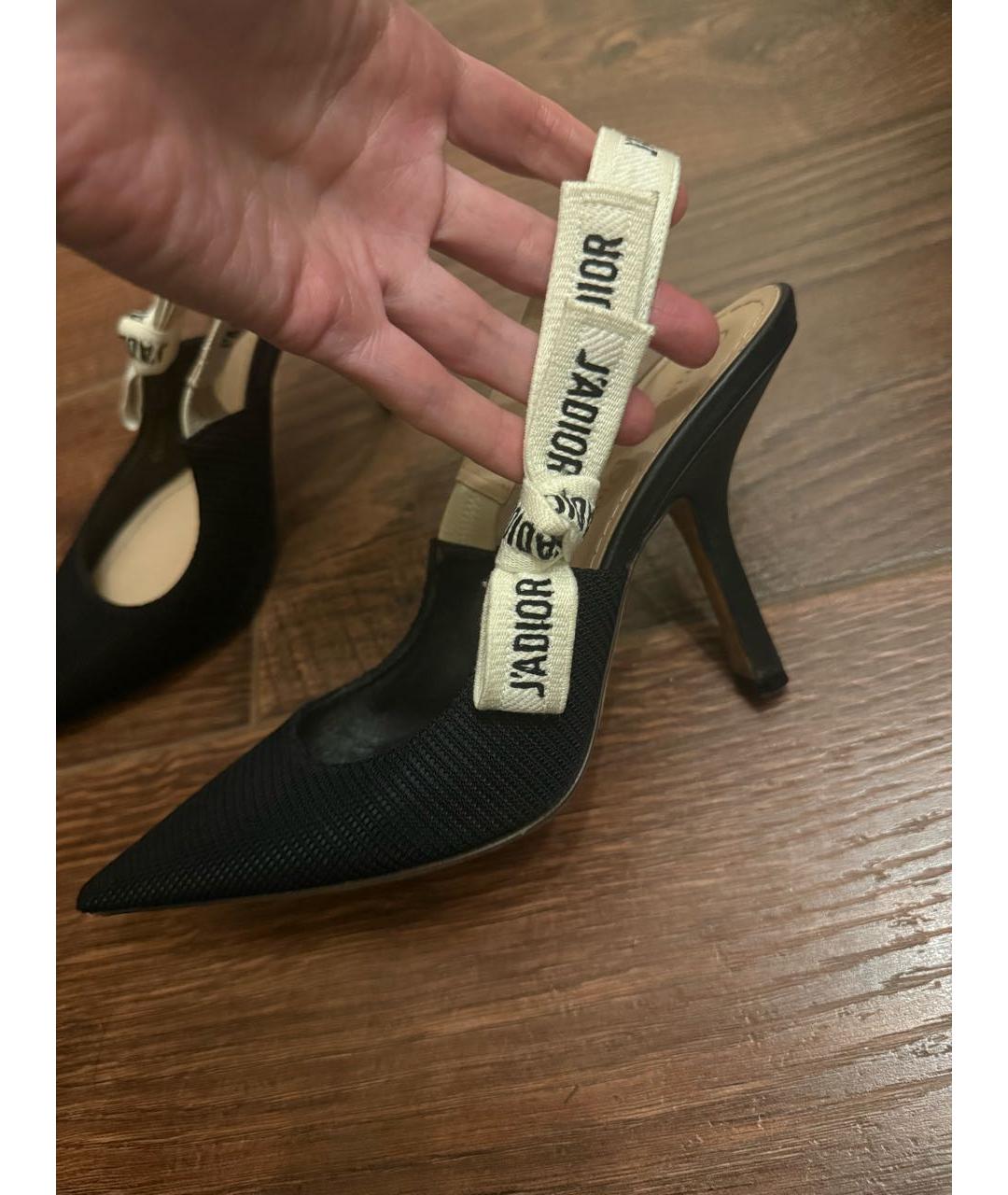 CHRISTIAN DIOR Черные текстильные туфли, фото 4