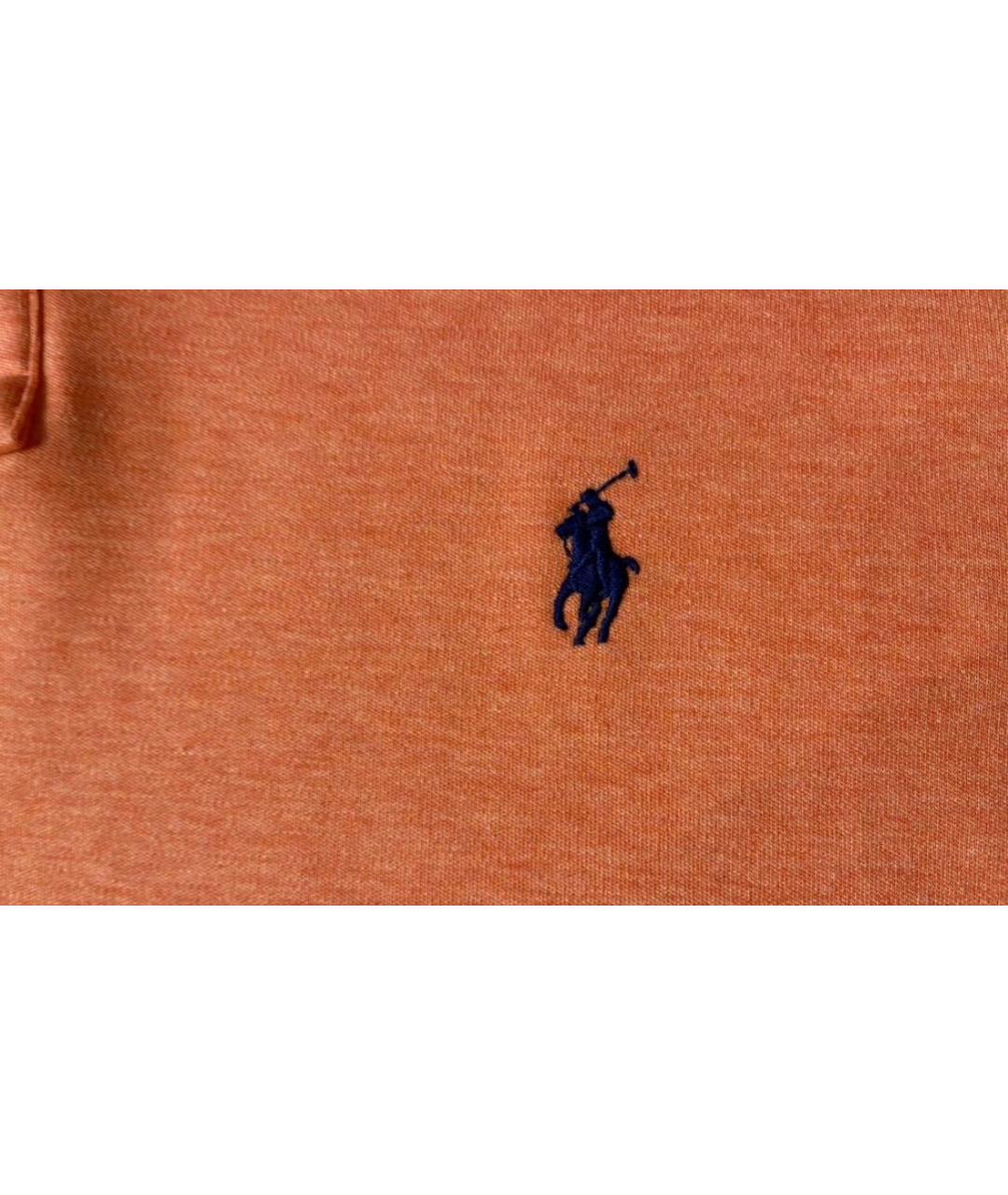 POLO RALPH LAUREN Оранжевое хлопковое поло с коротким рукавом, фото 4