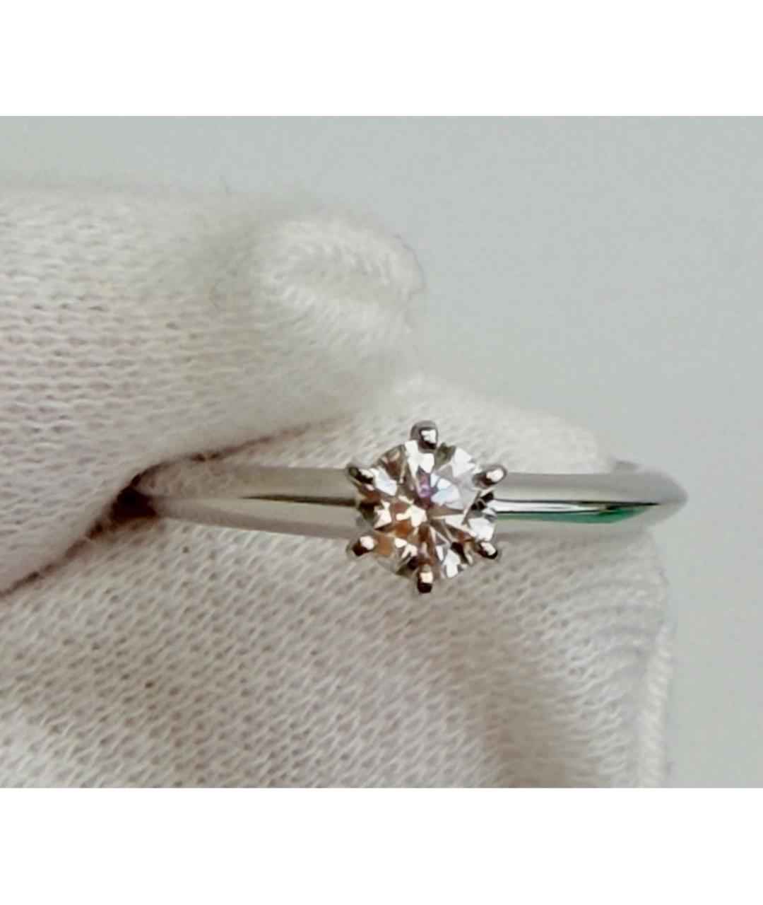 TIFFANY&CO Белое платиновое кольцо, фото 7