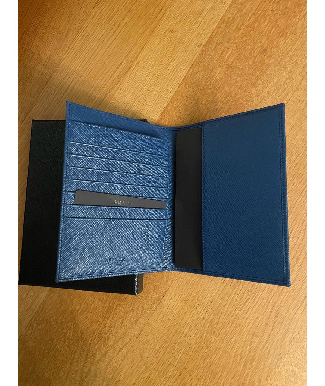 PRADA Синий кожаный кардхолдер, фото 3