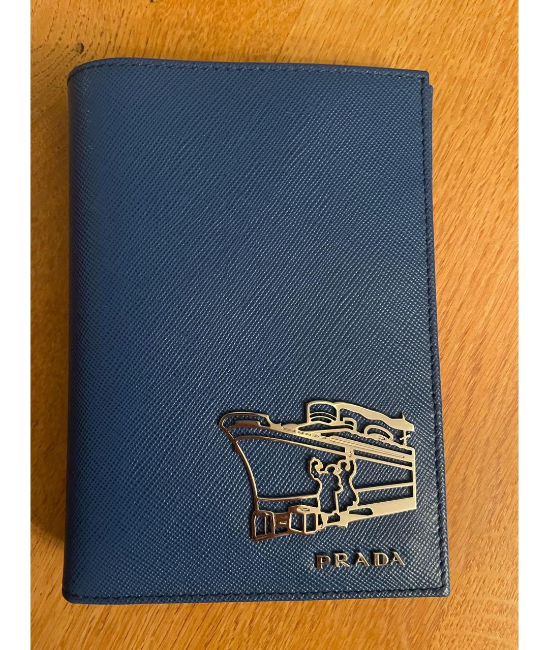 PRADA Синий кожаный кардхолдер, фото 7