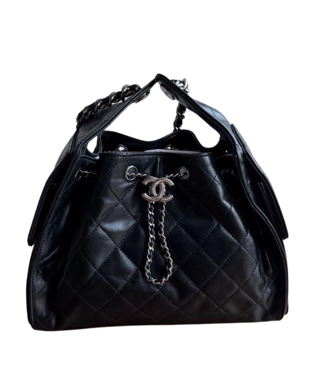 CHANEL Черная кожаная сумка тоут, фото 1