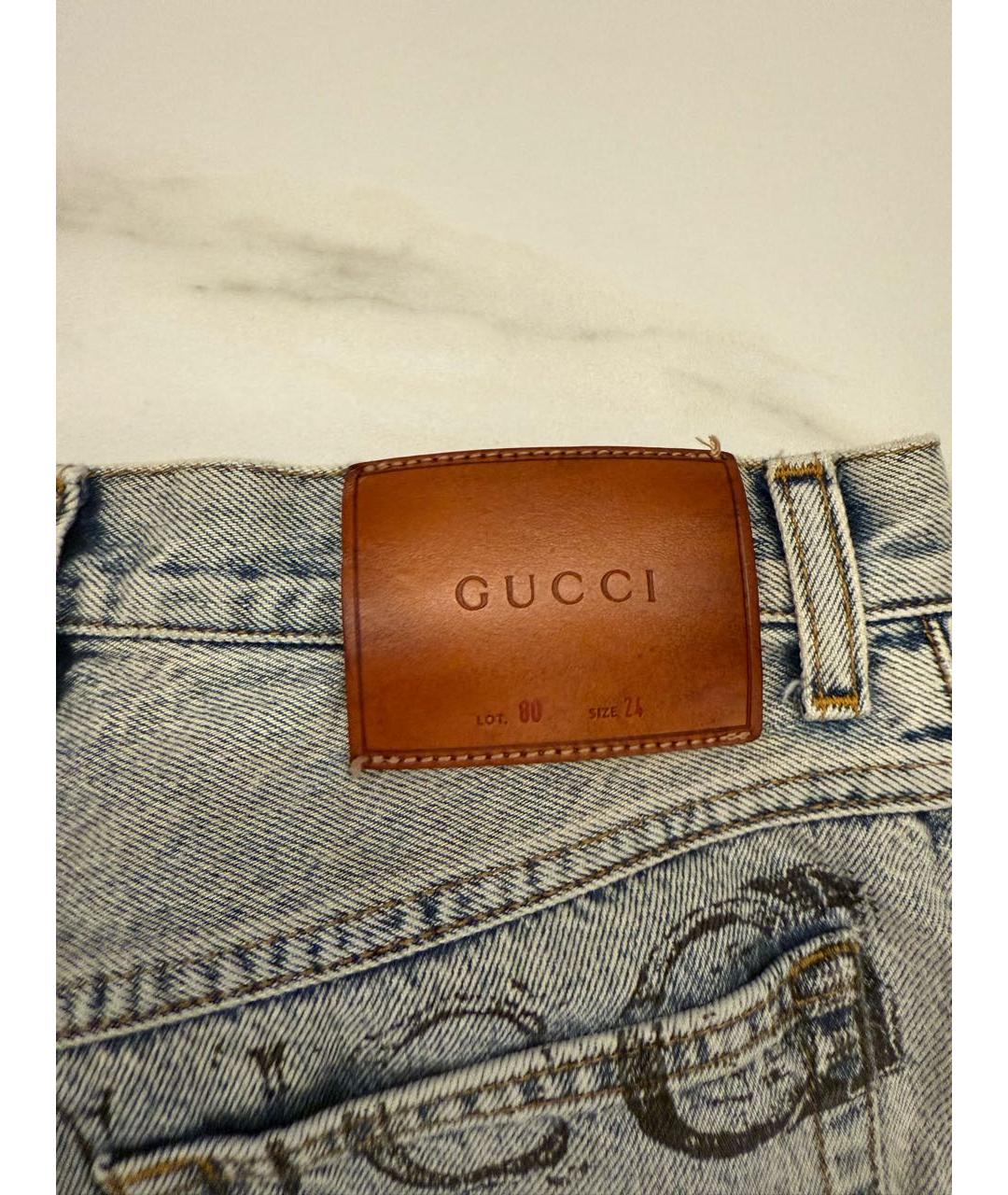 GUCCI Серые прямые джинсы, фото 6