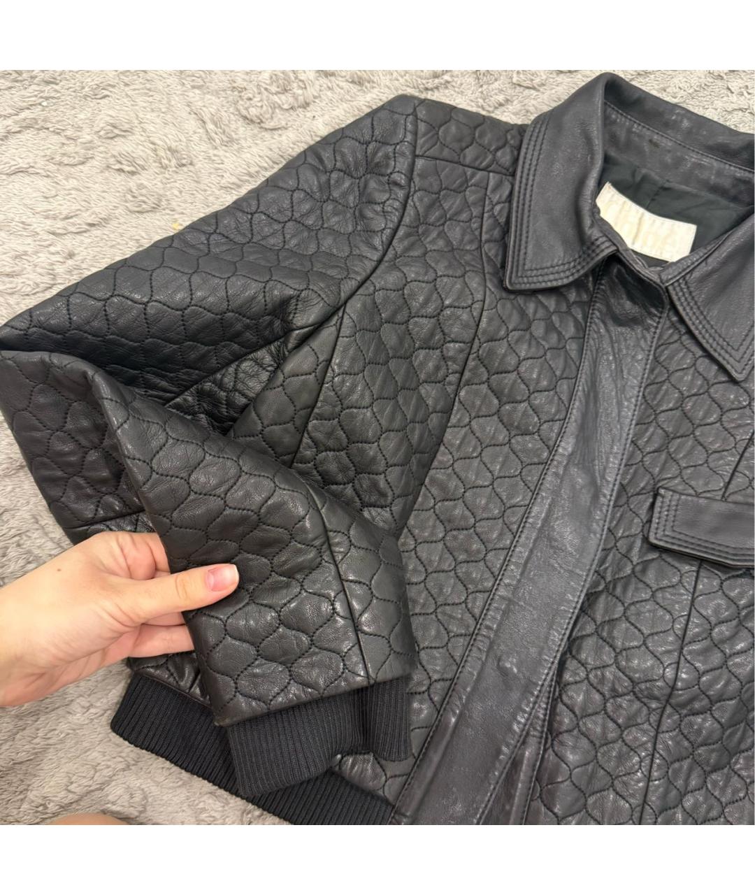 CHLOE Черная кожаная куртка, фото 4