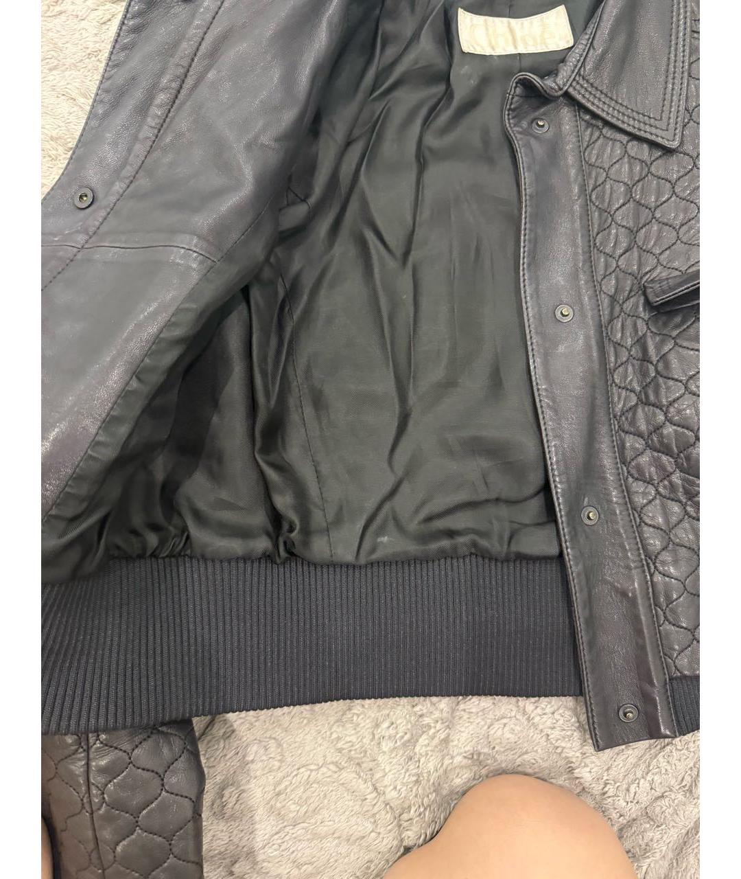 CHLOE Черная кожаная куртка, фото 3