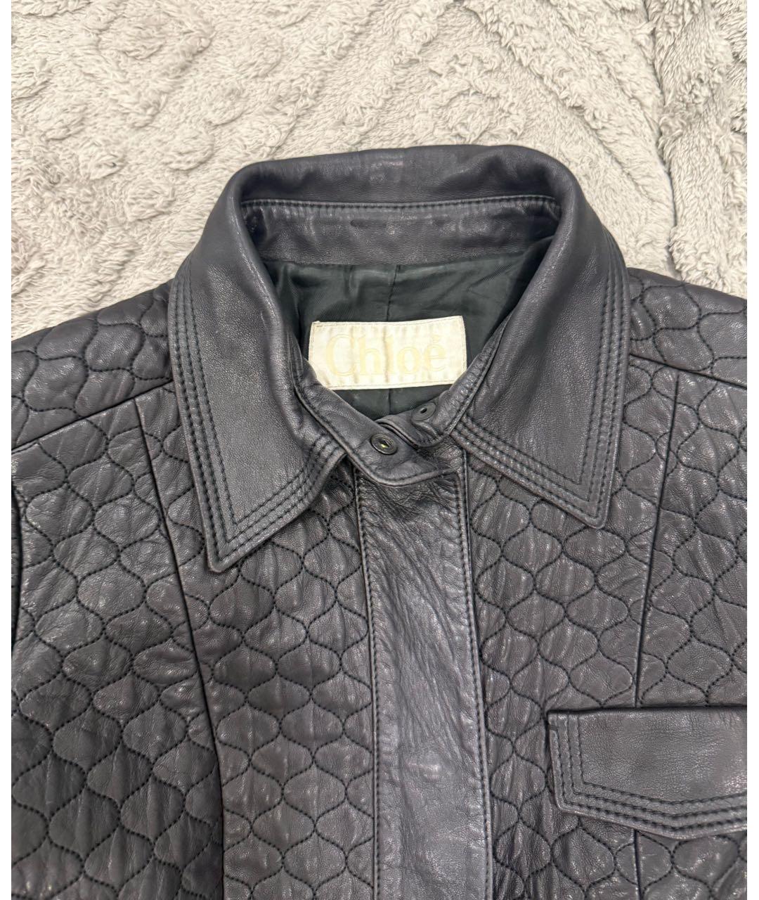 CHLOE Черная кожаная куртка, фото 5