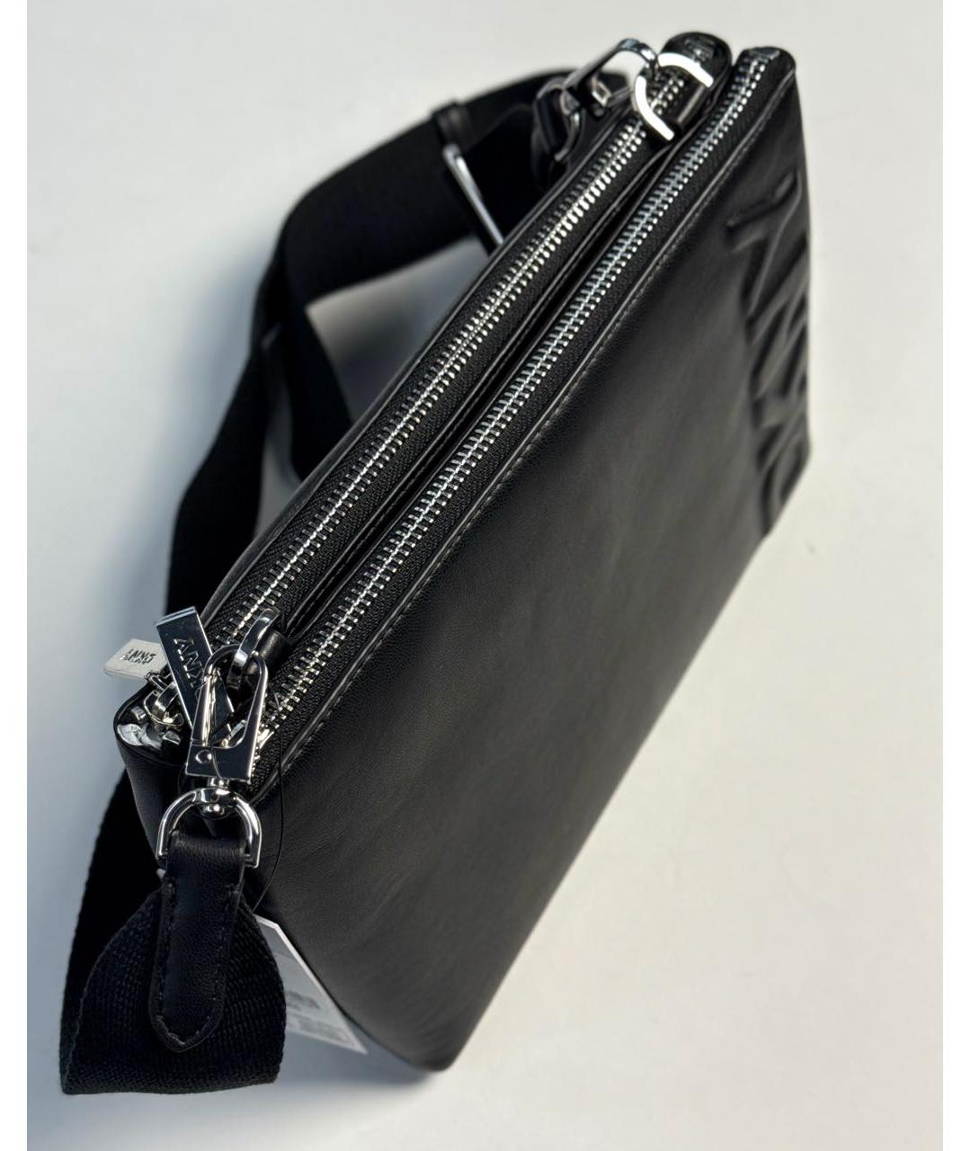 DKNY Черная сумка через плечо из искусственной кожи, фото 4