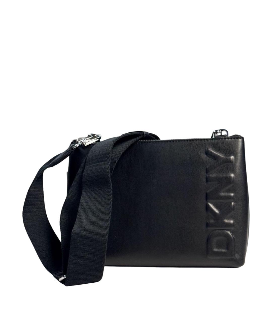 DKNY Черная сумка через плечо из искусственной кожи, фото 1