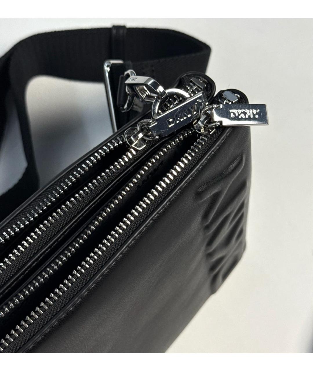 DKNY Черная сумка через плечо из искусственной кожи, фото 6