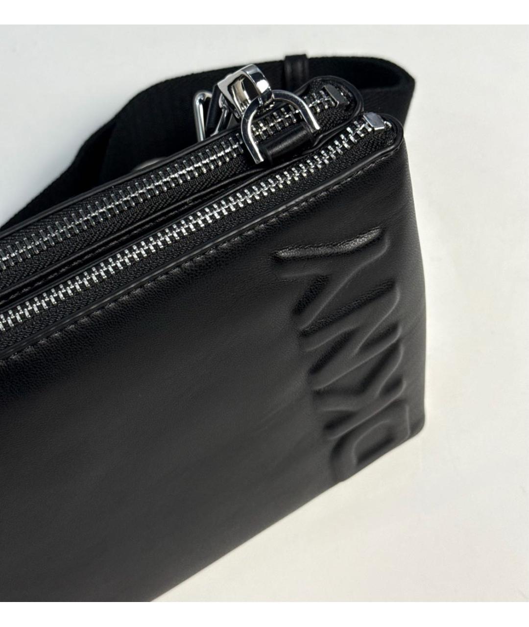 DKNY Черная сумка через плечо из искусственной кожи, фото 5
