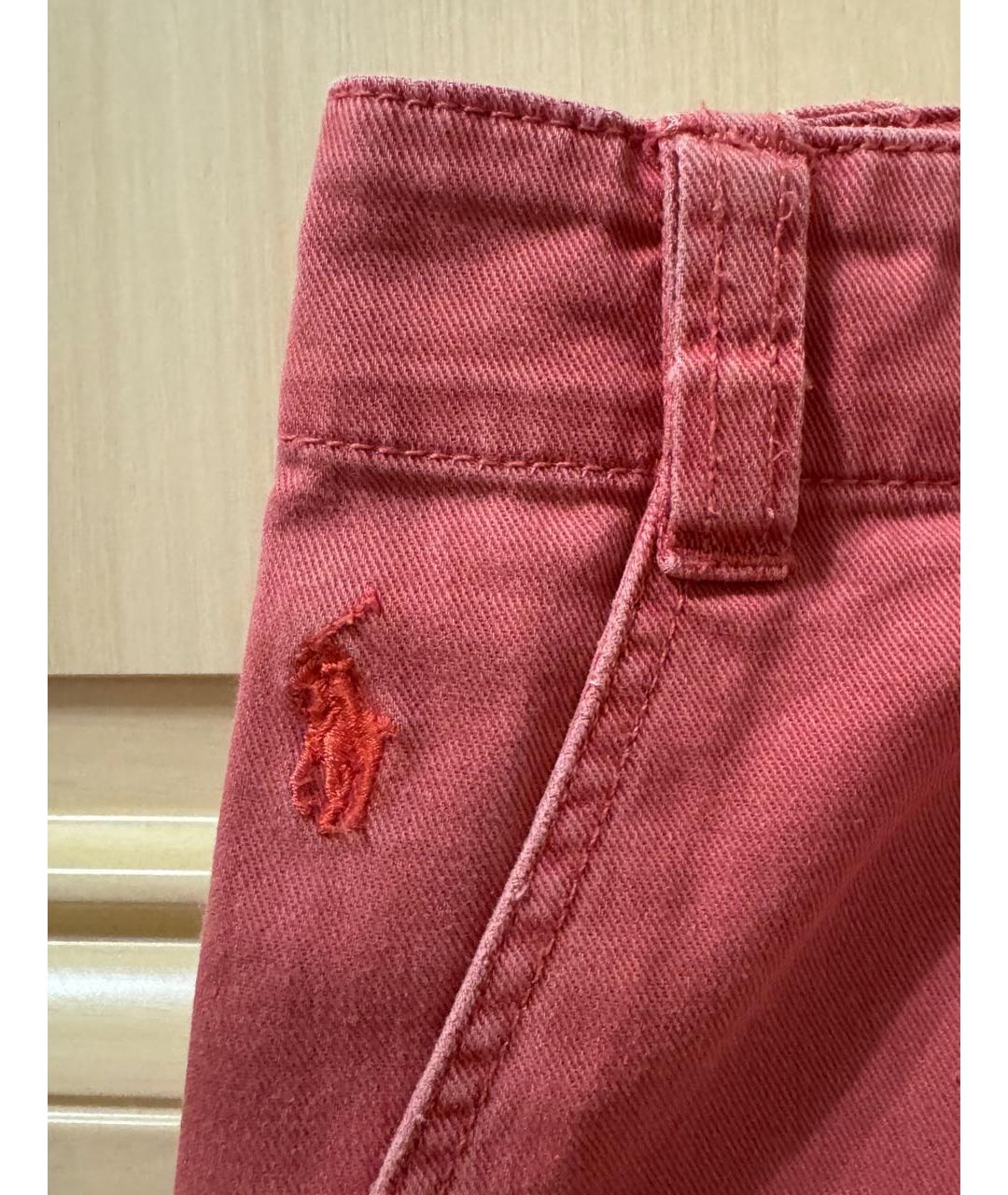 POLO RALPH LAUREN Коралловые хлопковые детские джинсы, фото 2