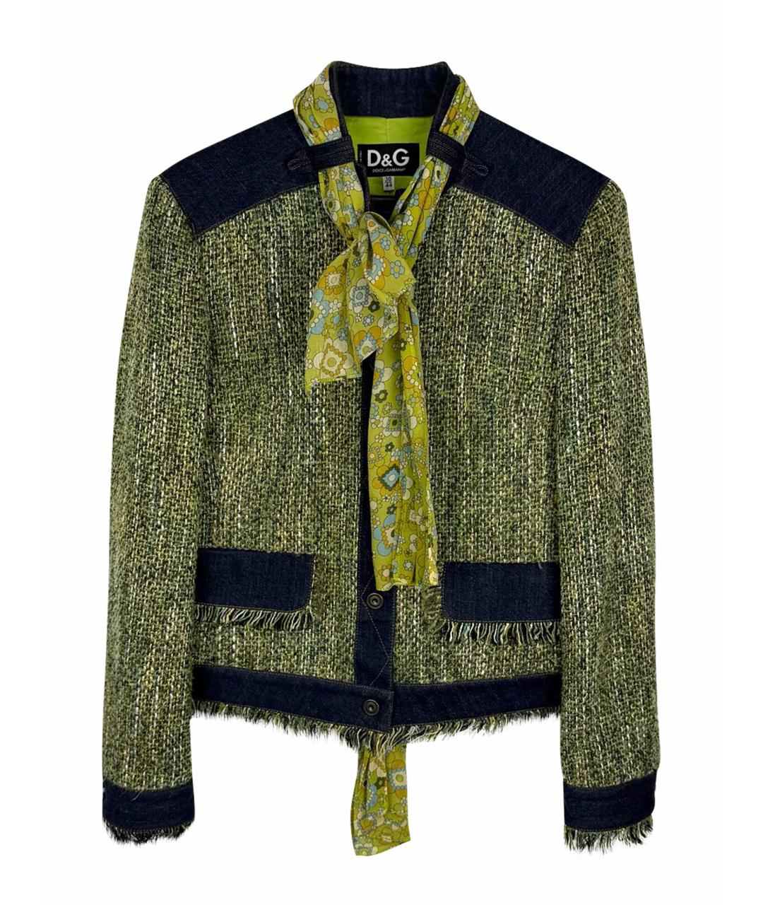DOLCE&GABBANA Зеленый вискозный жакет/пиджак, фото 1