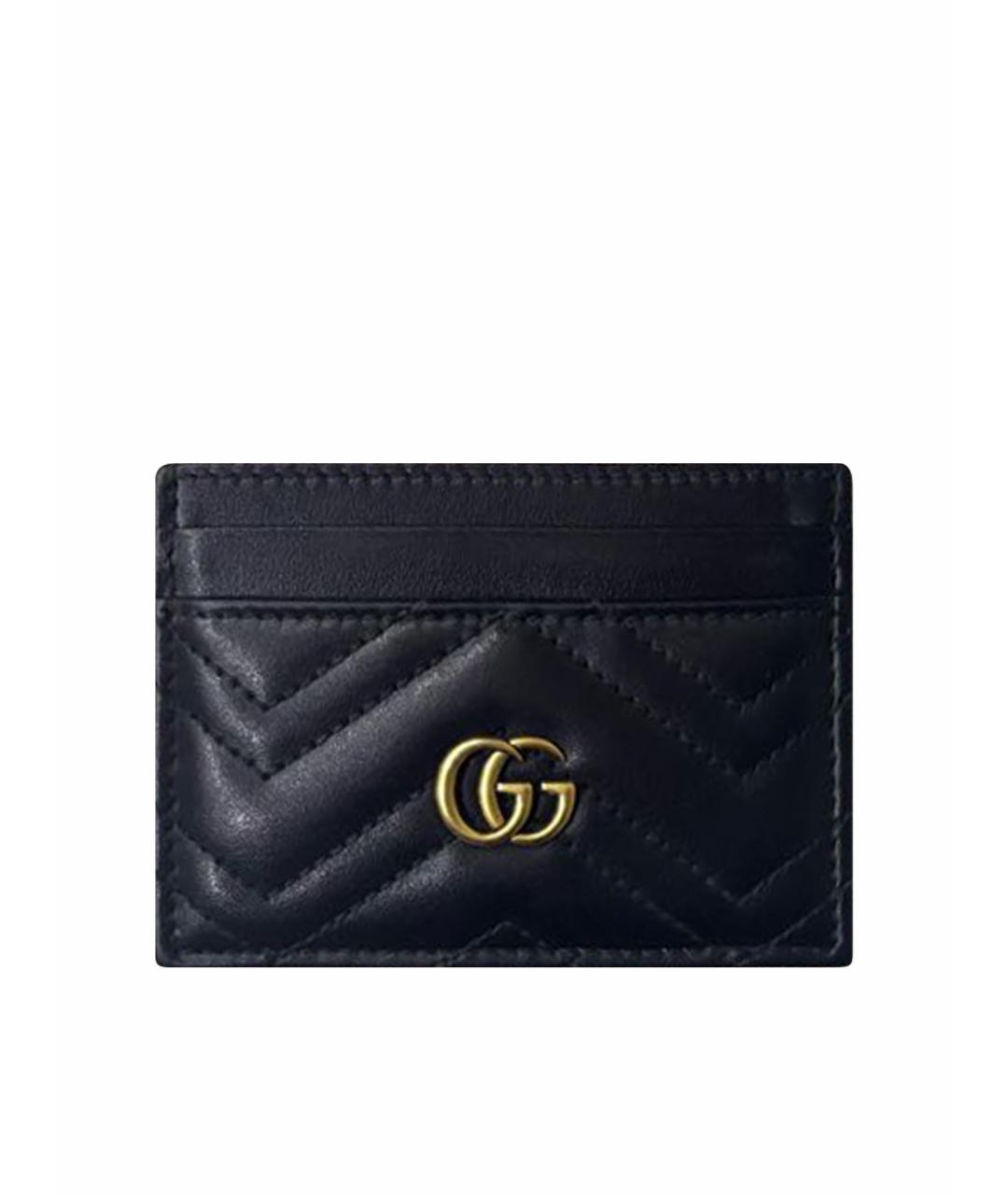GUCCI Черный кожаный кардхолдер, фото 1