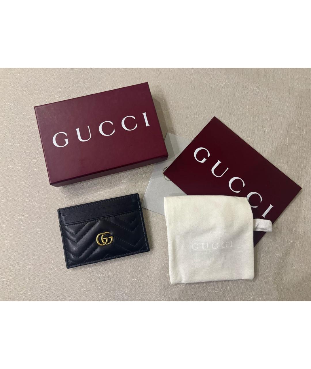 GUCCI Черный кожаный кардхолдер, фото 4