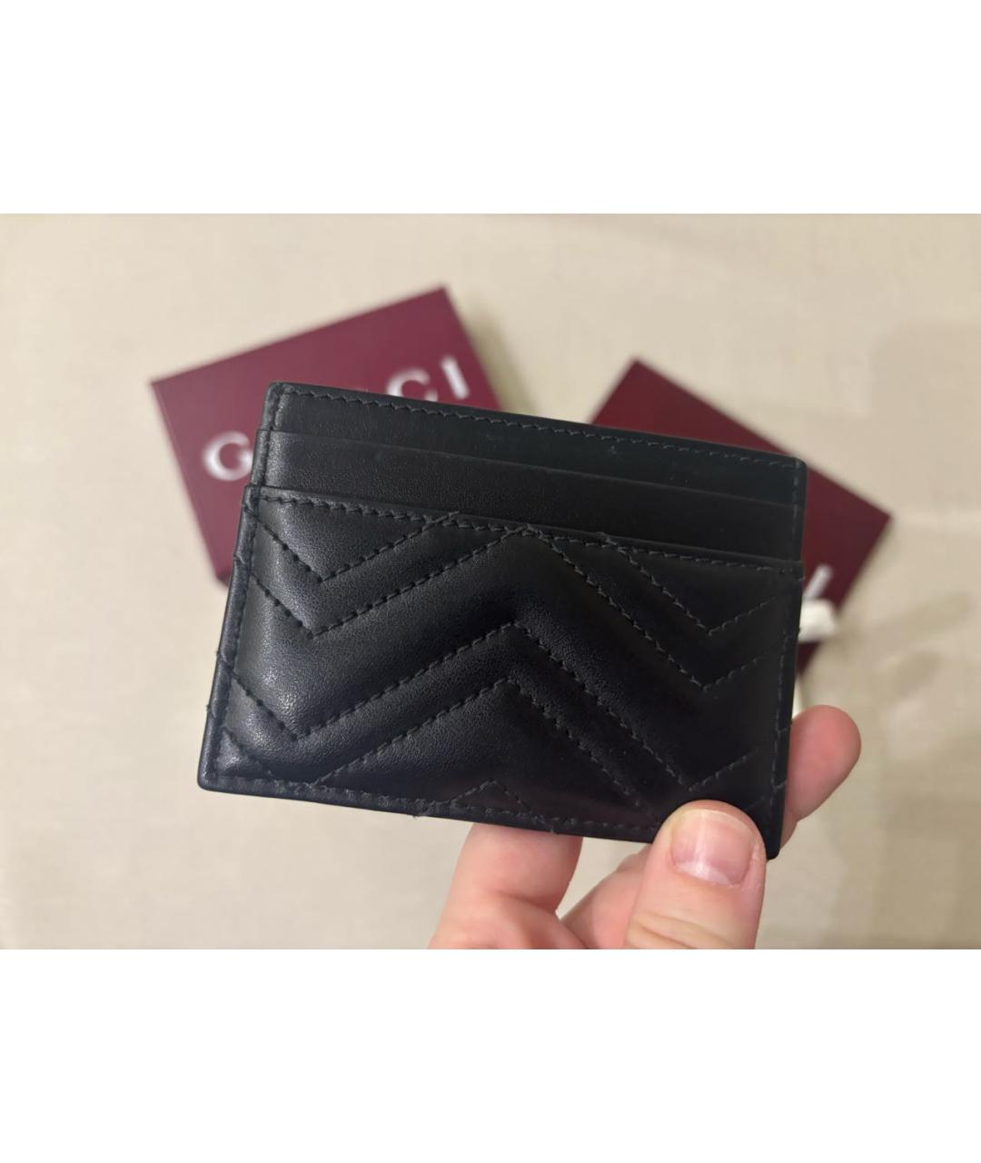 GUCCI Черный кожаный кардхолдер, фото 3