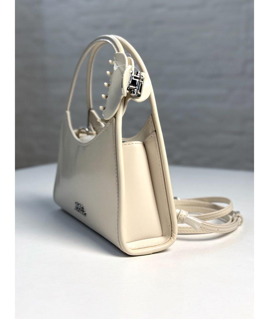 MARC JACOBS Бежевая кожаная сумка с короткими ручками, фото 5