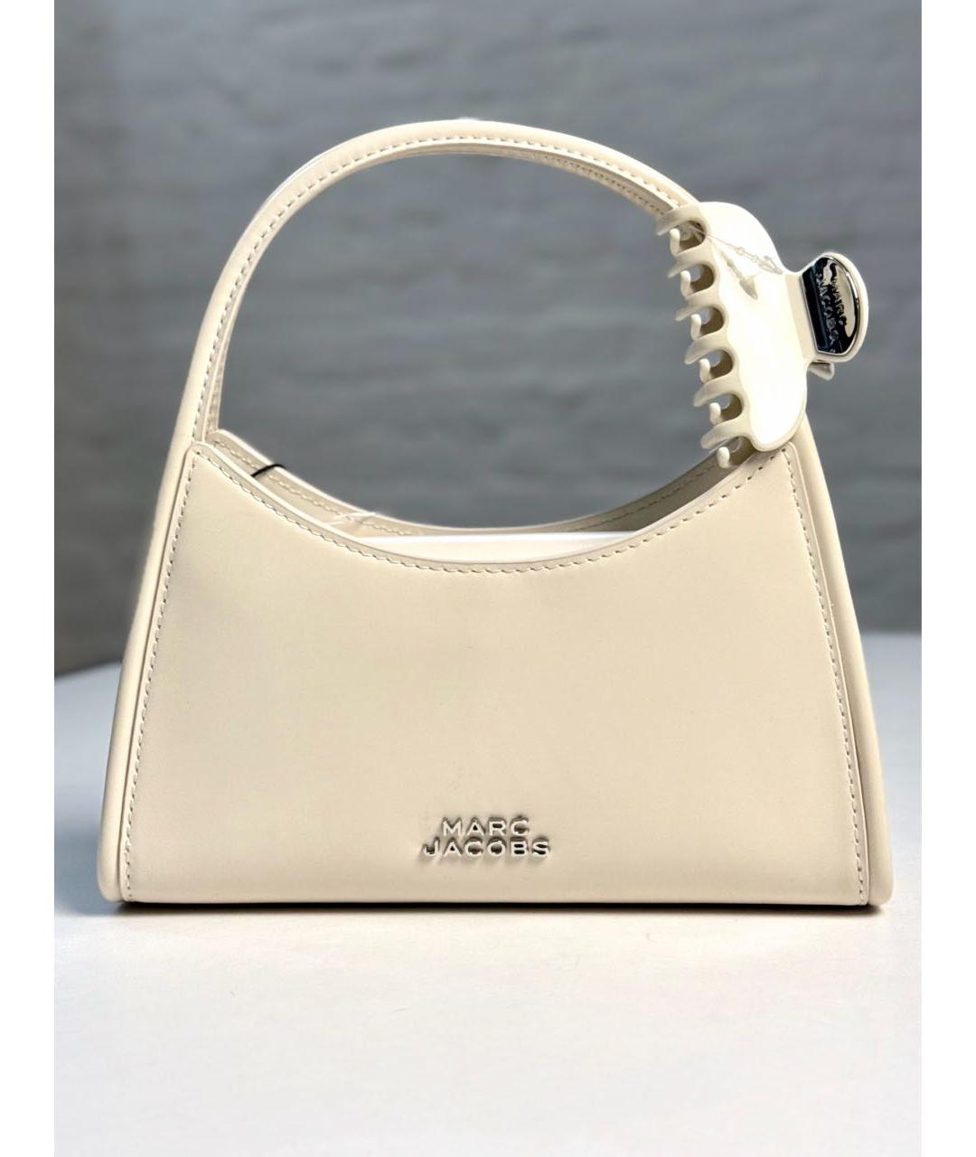 MARC JACOBS Бежевая кожаная сумка с короткими ручками, фото 9