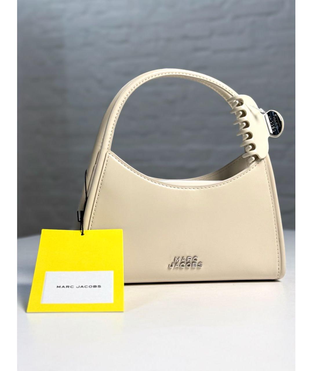 MARC JACOBS Бежевая кожаная сумка с короткими ручками, фото 2
