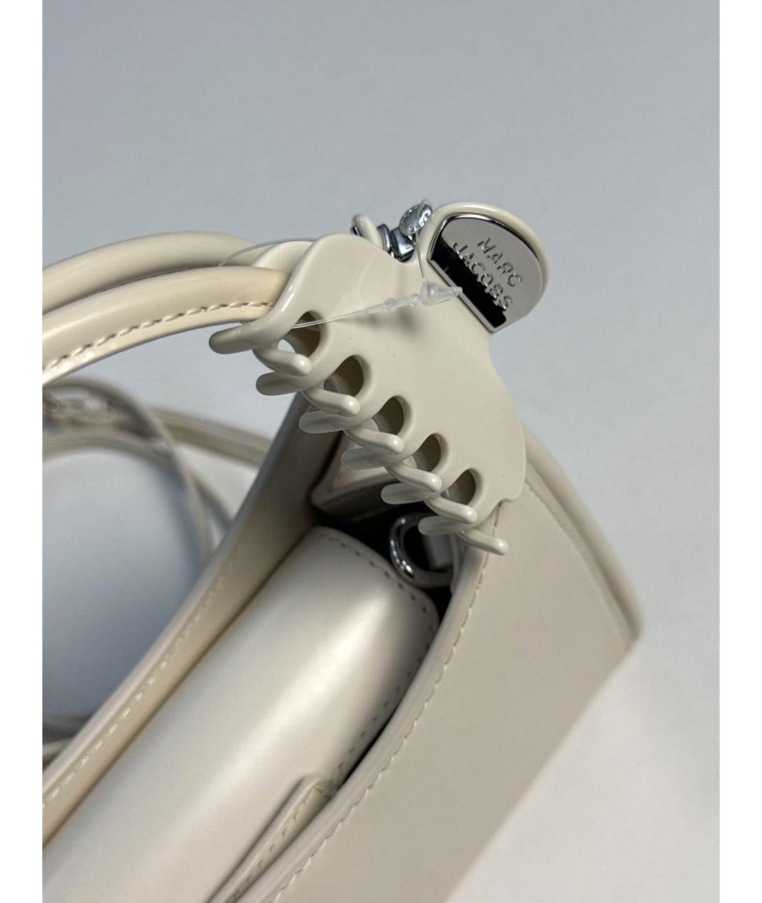 MARC JACOBS Бежевая кожаная сумка с короткими ручками, фото 6