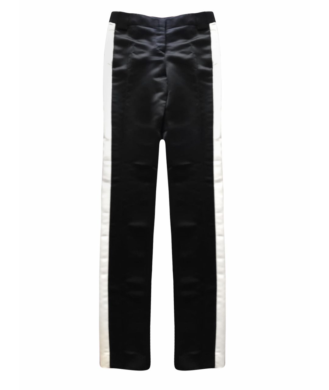 DOLCE&GABBANA Черные атласные прямые брюки, фото 1