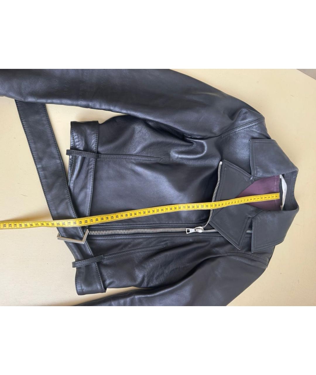 PALM ANGELS Черная кожаная куртка, фото 3